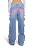 Tiger Flowers Cargo Jeans