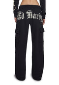 Rose Skull Cargo Sweatpants