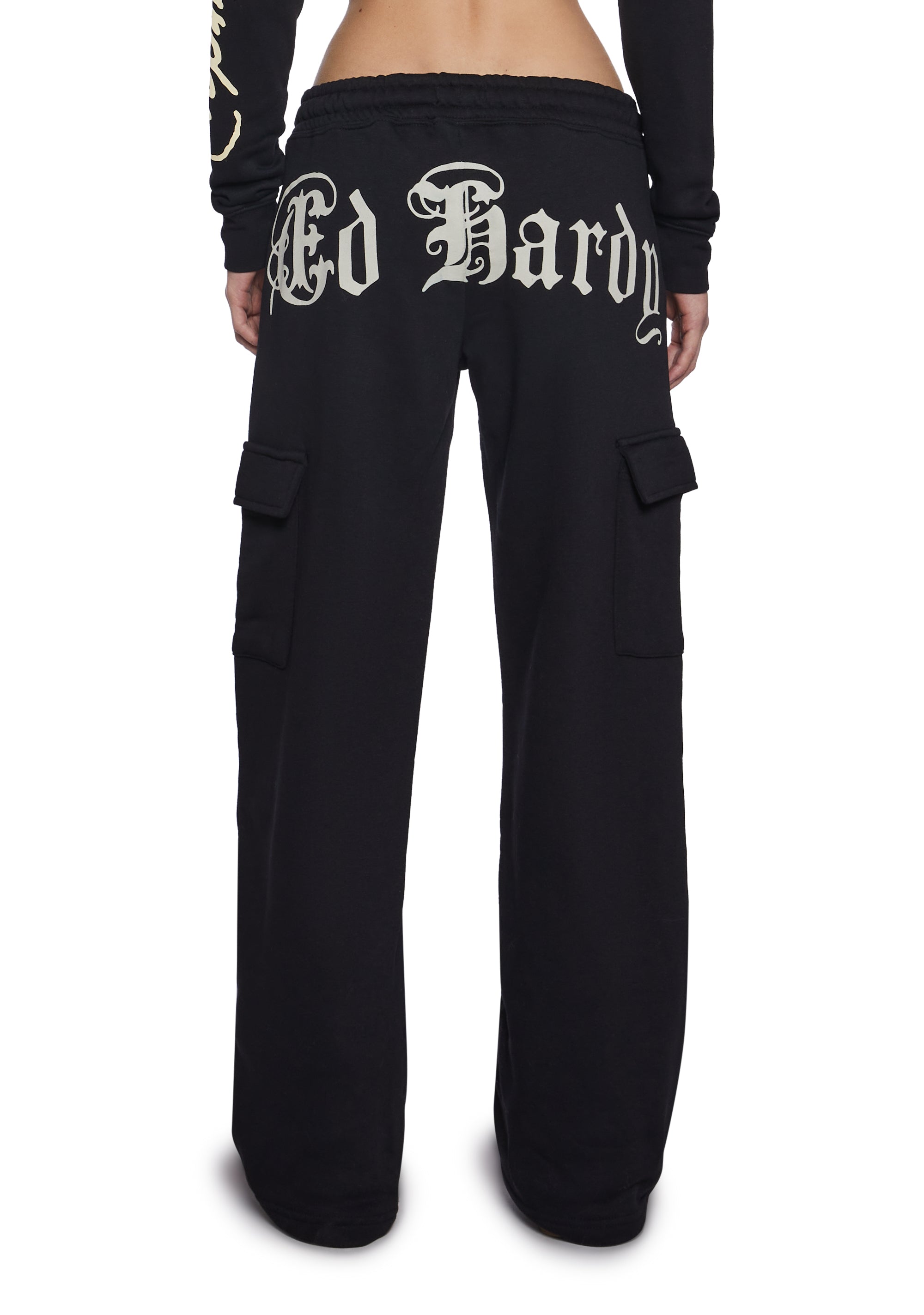 Rose Skull Cargo Sweatpants