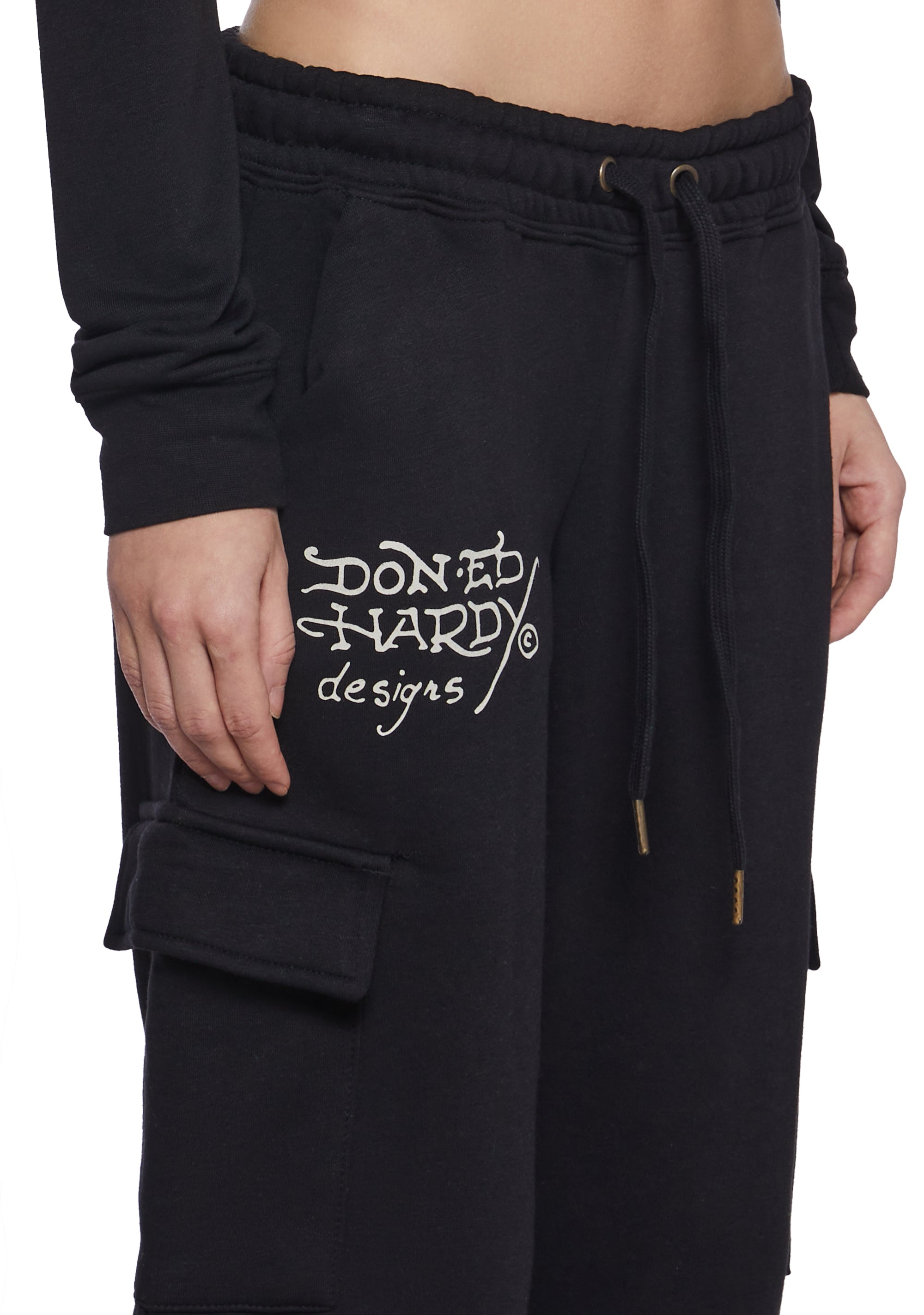 Rose Skull Cargo Sweatpants