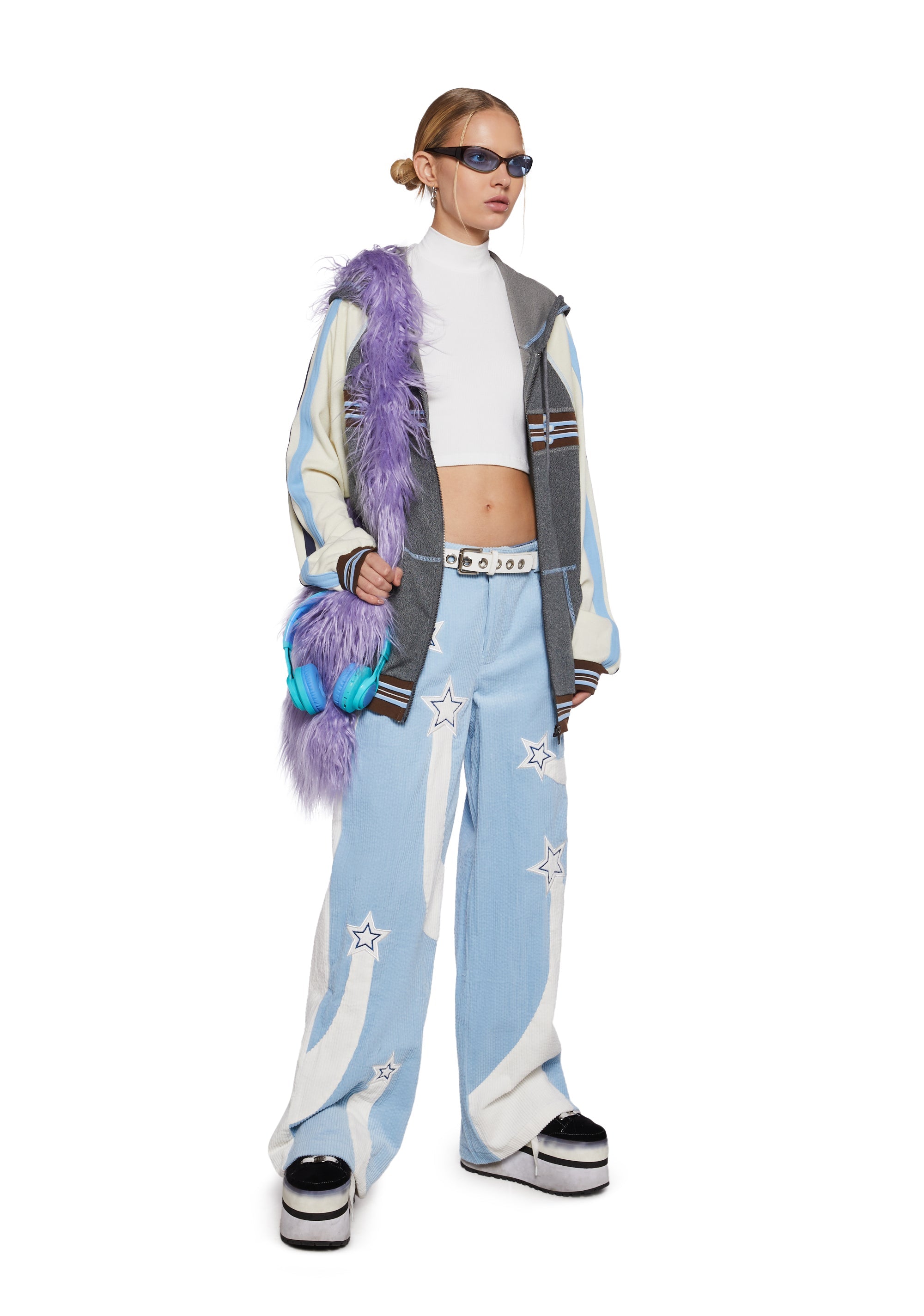 Living The Dream Wide Leg Pants - Blue