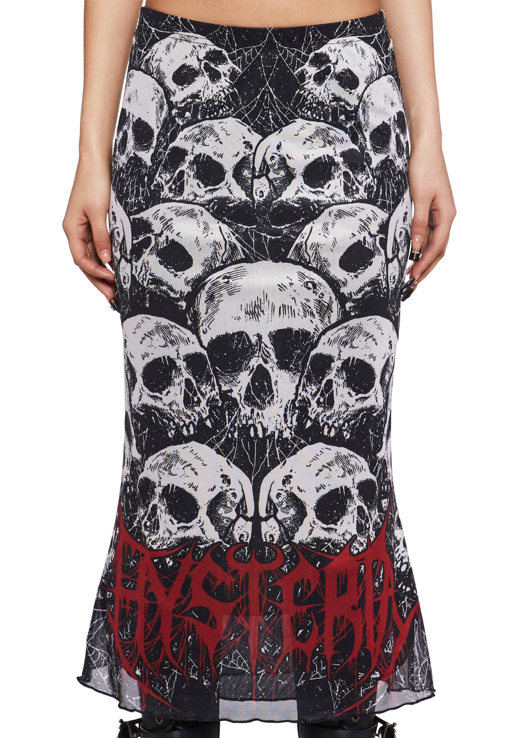 Goth Hysteria Midi Skirt