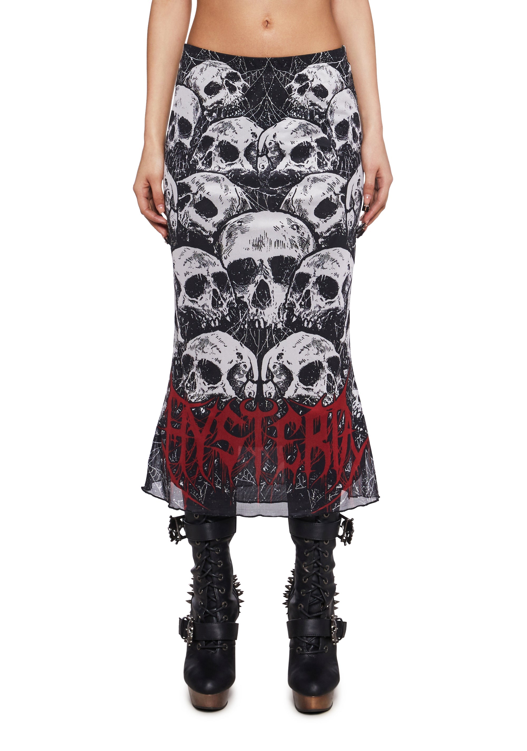 Goth Hysteria Midi Skirt