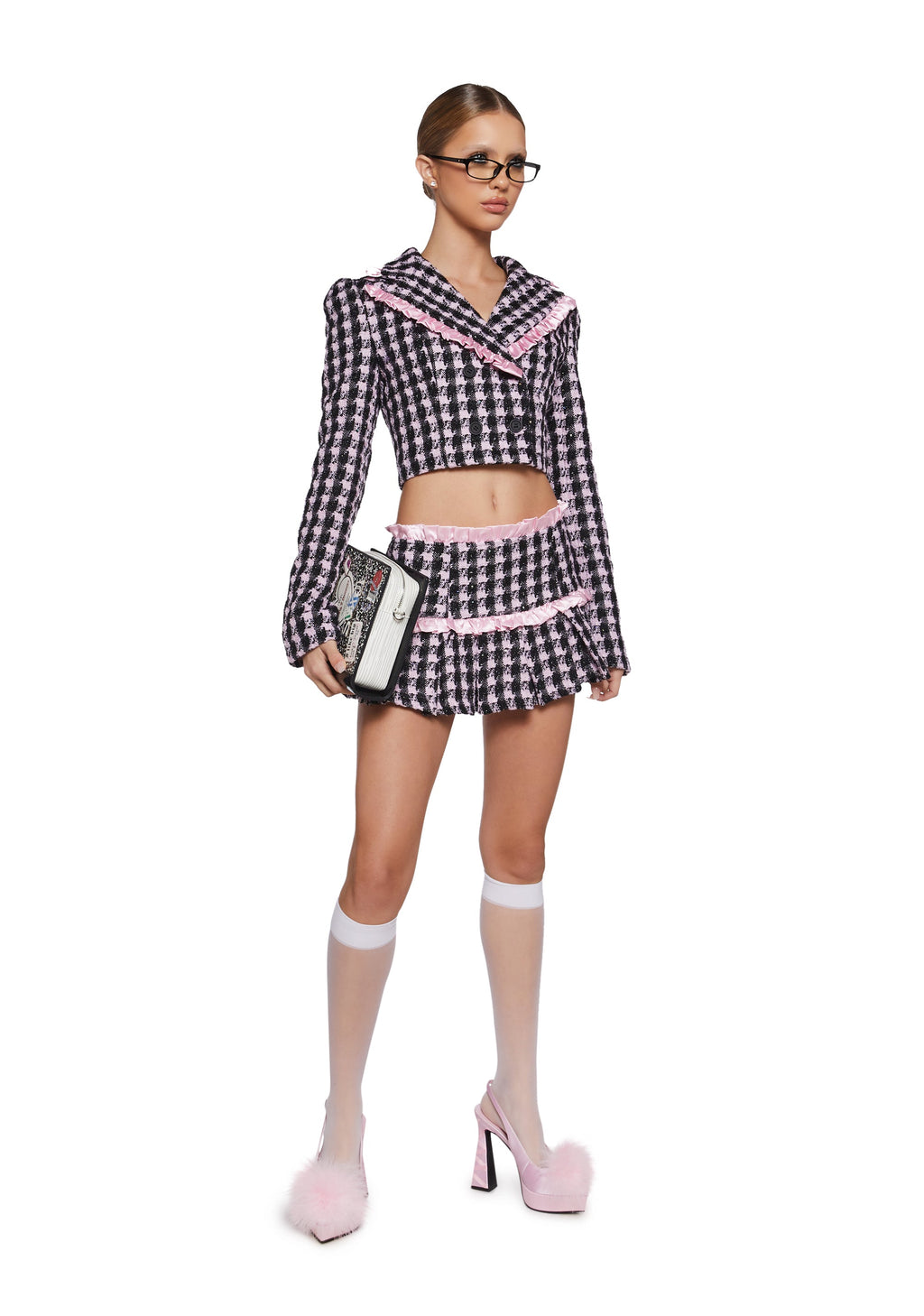 Literal Babe Tweed Mini Skirt