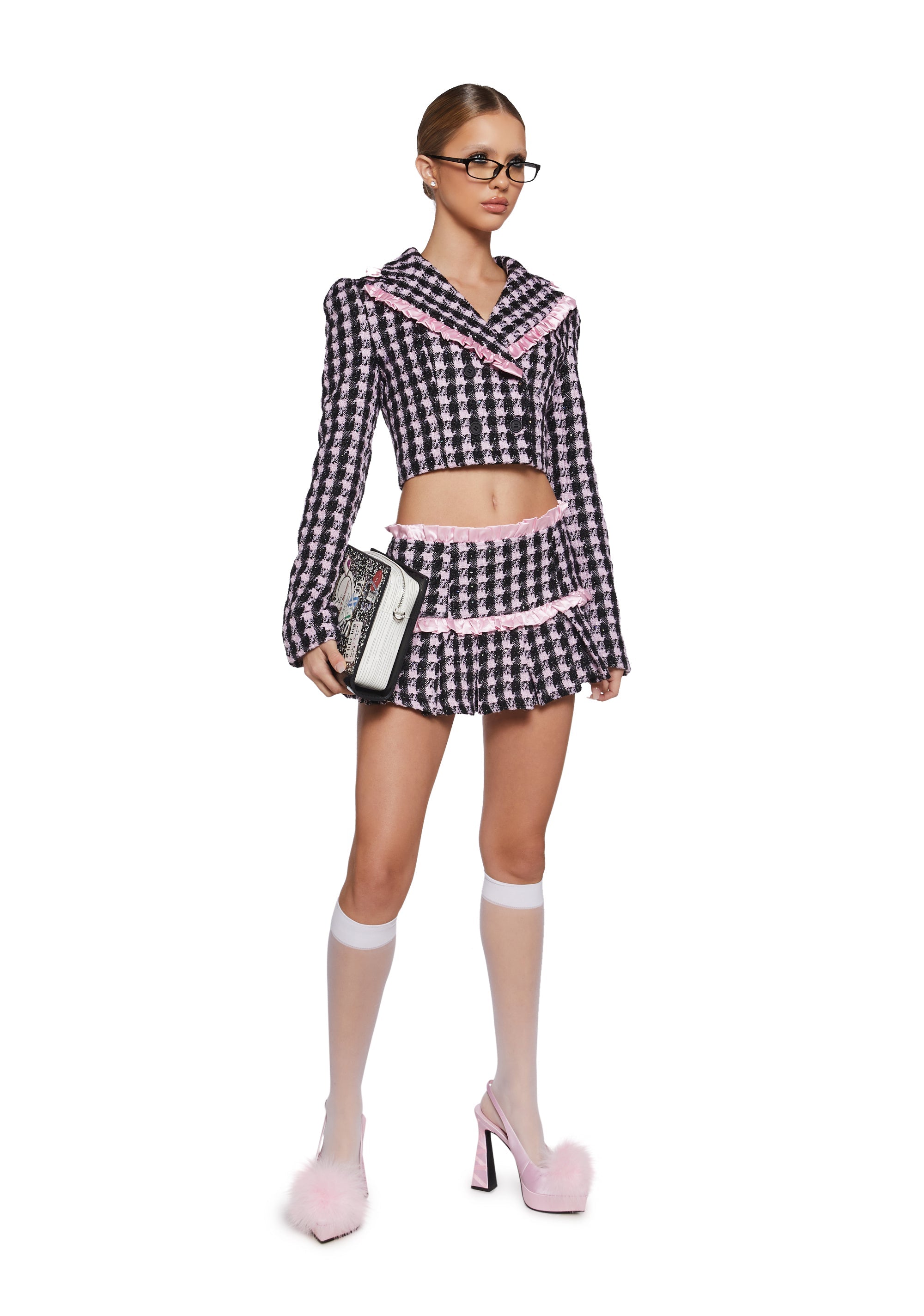 Literal Babe Tweed Mini Skirt