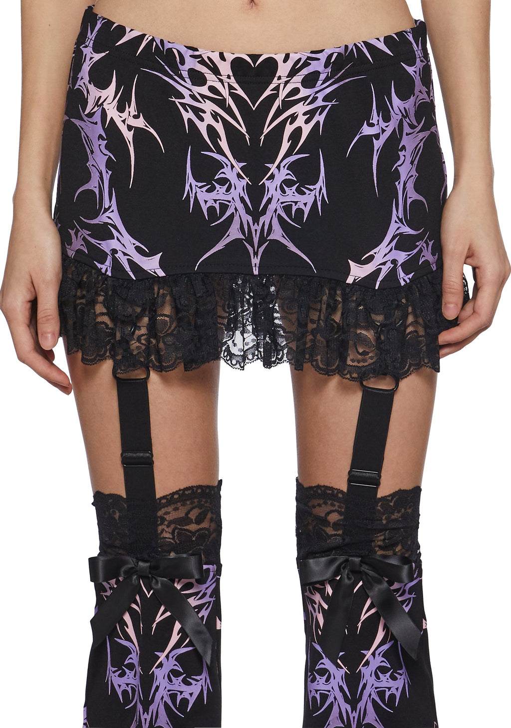Virtually Lovesick Mini Skirt With Leg Warmers