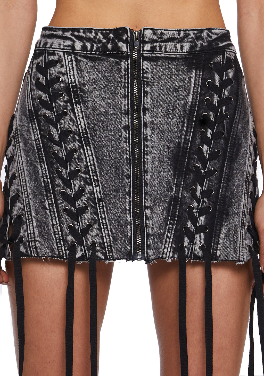 Raider Maiden Acid Wash Skirt