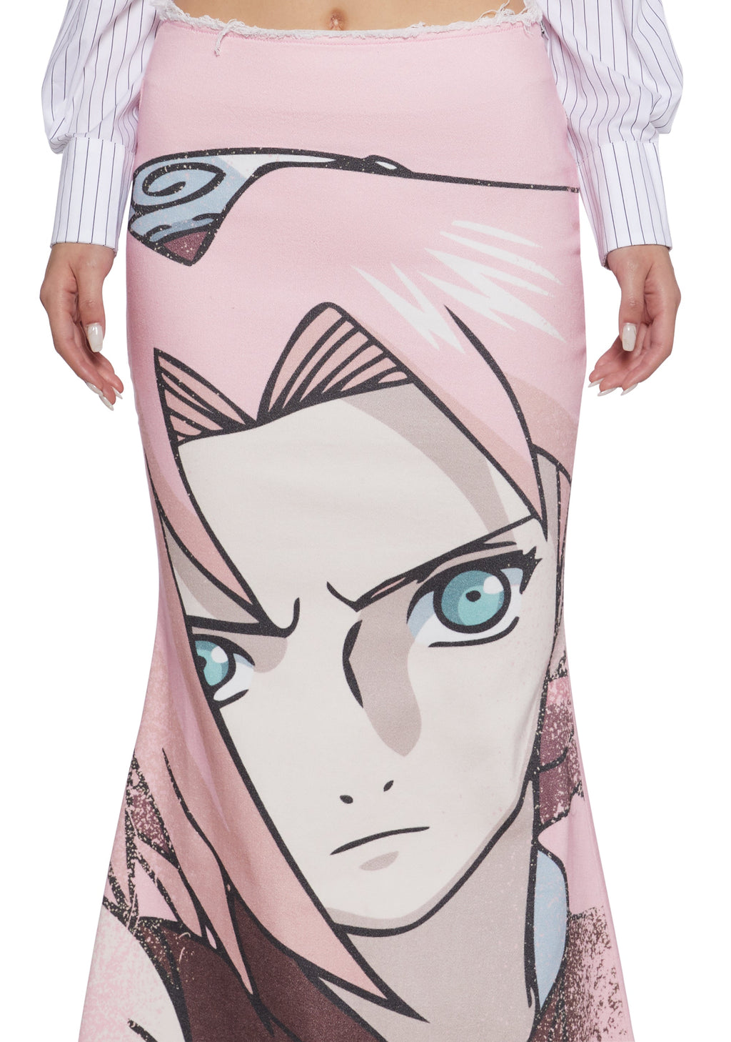 Sakura Denim Maxi Skirt
