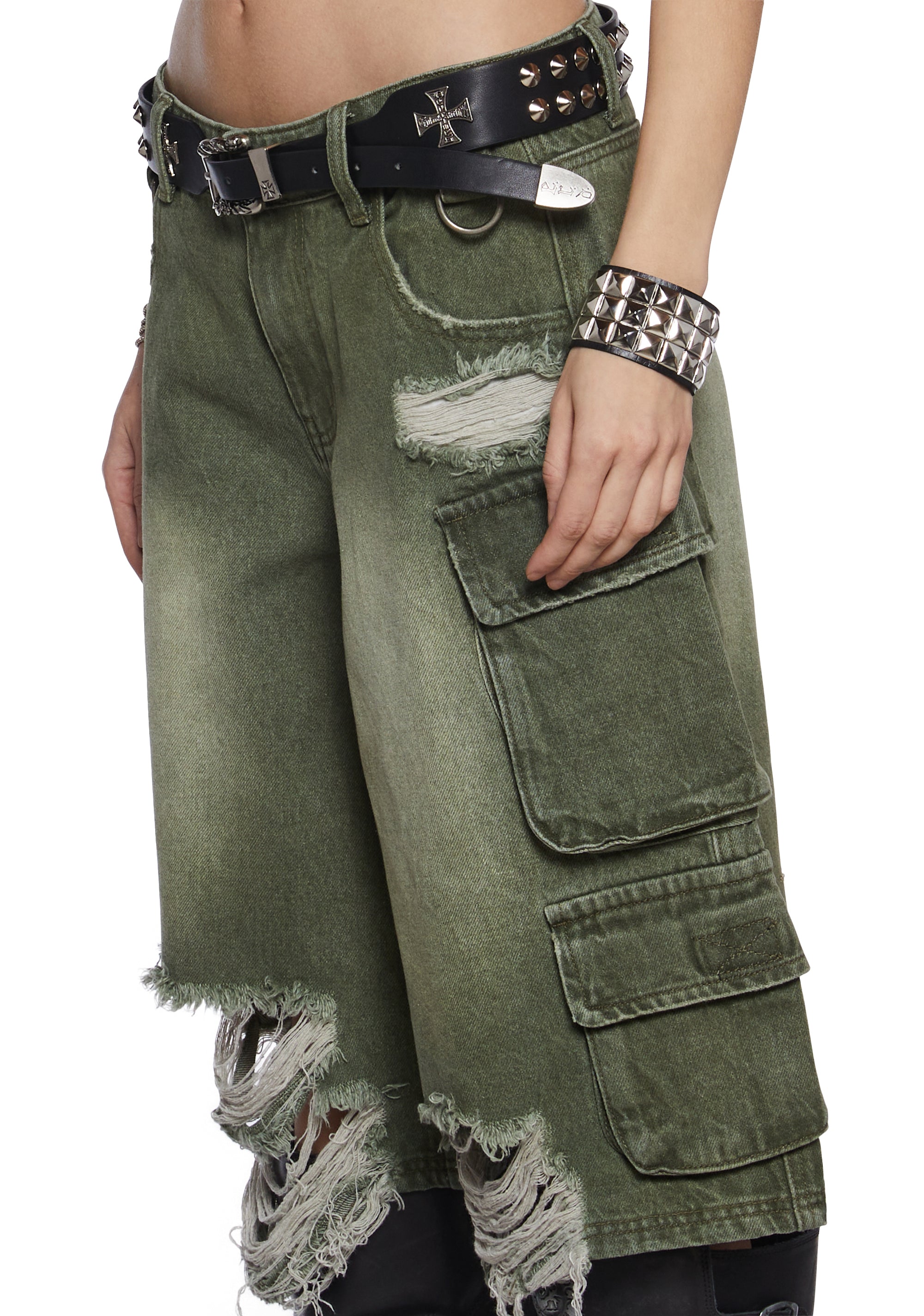 Chord Shredded Cargo Shorts