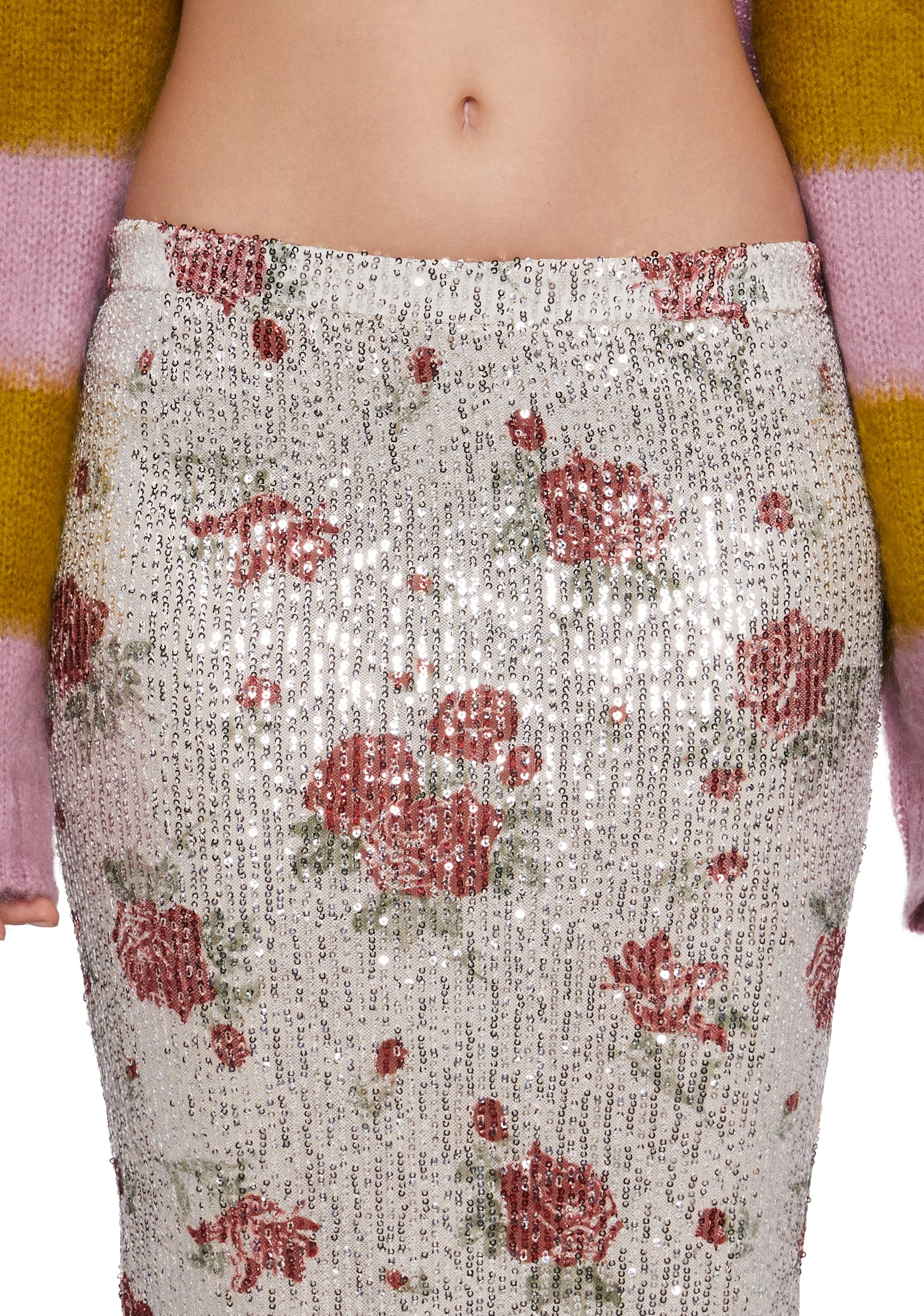 Mesmerized Days Sequin Midi Skirt