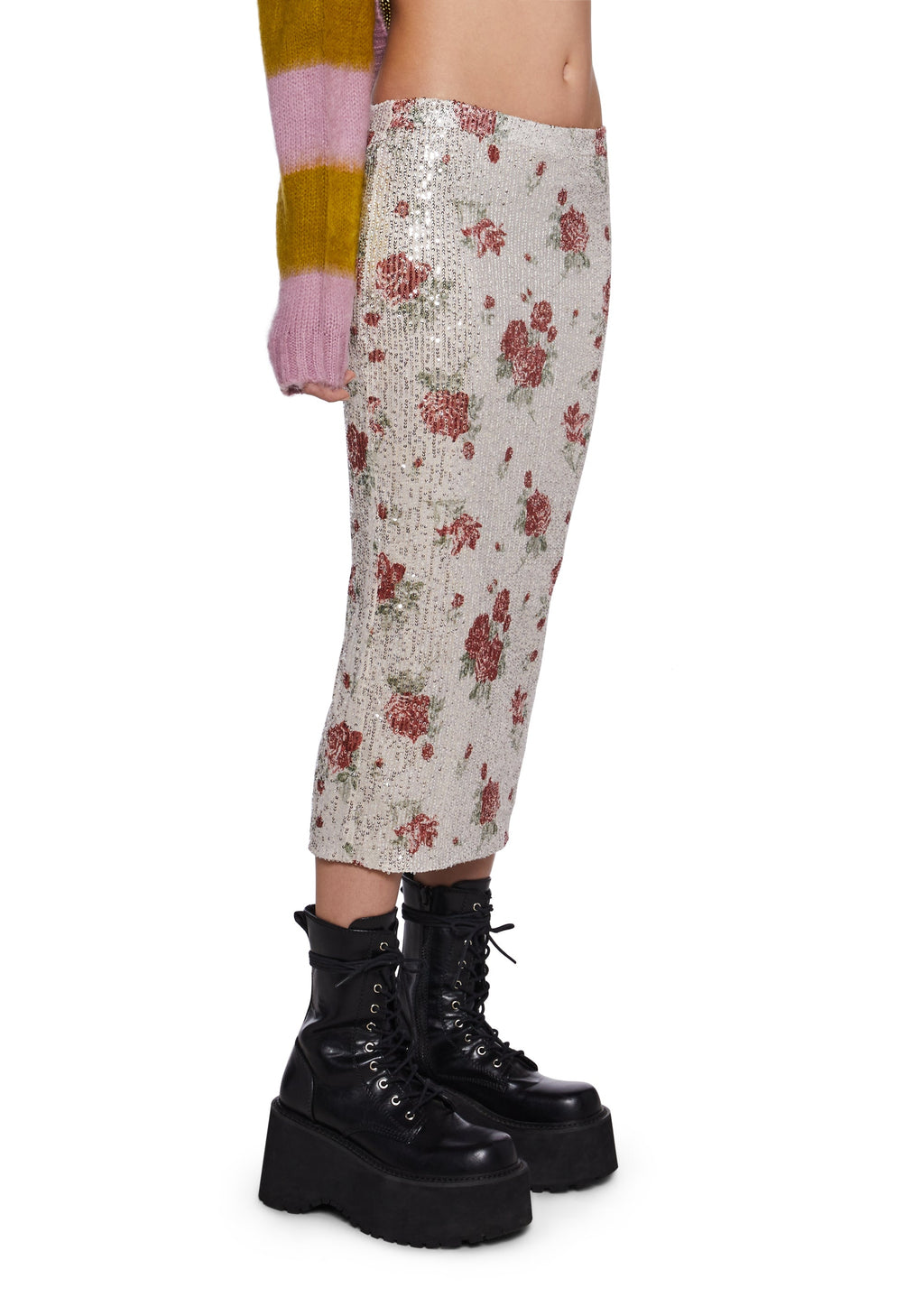 Mesmerized Days Sequin Midi Skirt
