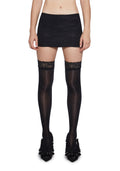 Playful Flirt Lace Mini Skirt - Black